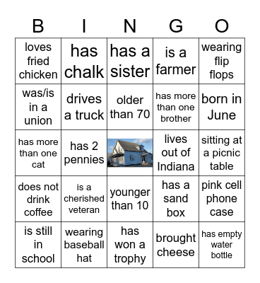 Terrell - Delk Family Reunion Bingo Card