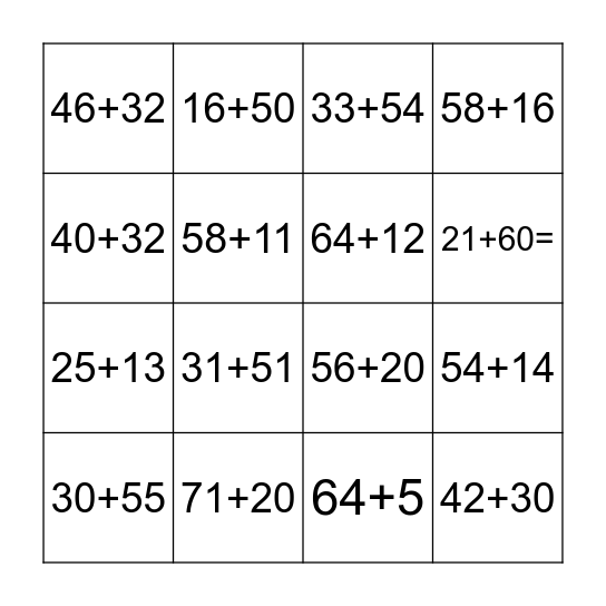 Tic-Tac-Toe Bingo Card