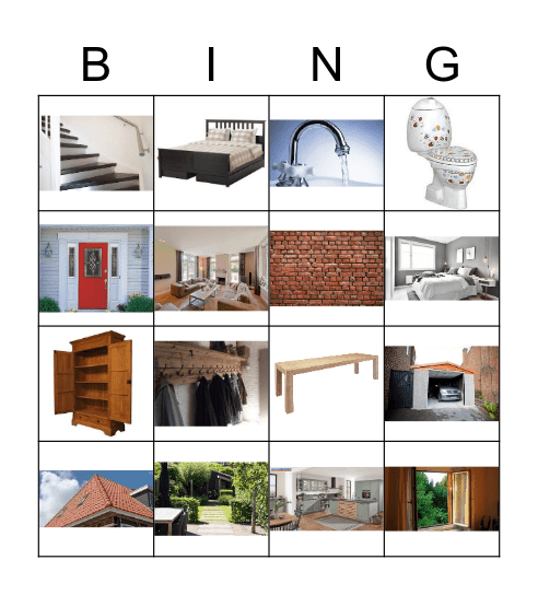 bingo plaatjes huis Bingo Card