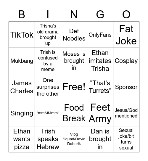 FRENEMIES BINGO Card