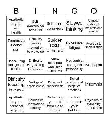 Waterloo Bingo Card