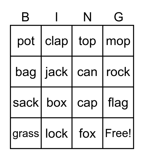 Pink Bingo Card