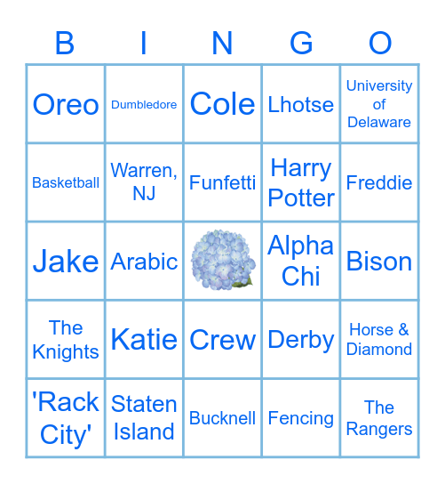 Kenzie's Bridal Bingo Card