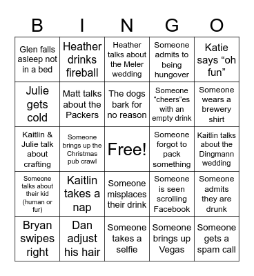 Minong Bingo Card