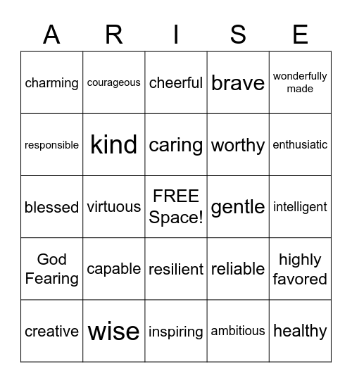 Women of F.I.R.E. Conference 2021 Bingo Card