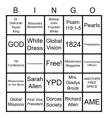 WMS BINGO Card