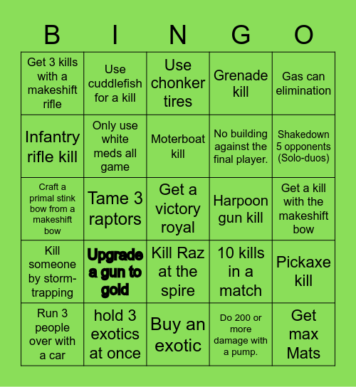 single match bingo Card