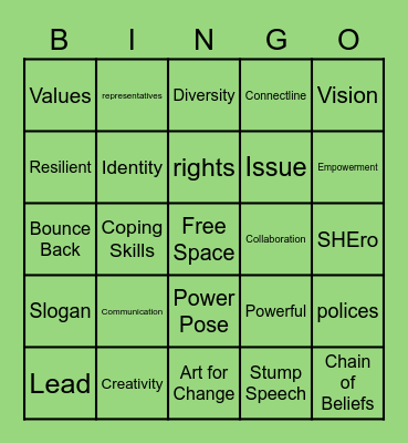 LWYV BiNGO Card