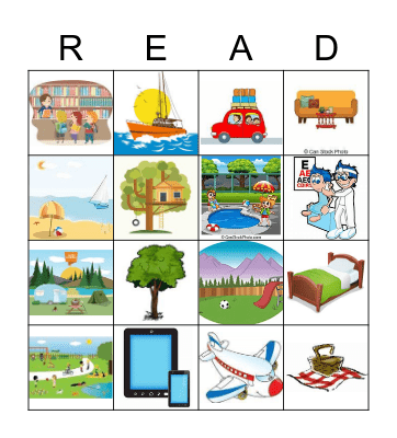 Places We Can Read This Summer Bingo Card