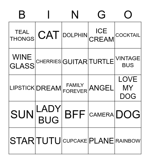 CHARM BINGO Card