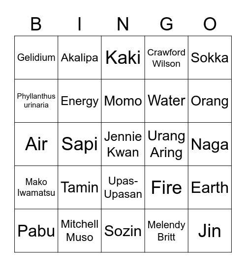 Bingo Card