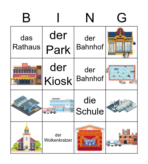 Meine Stadt Bingo Card