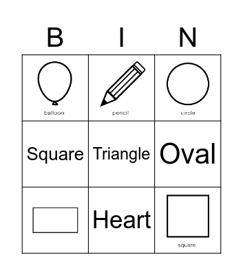 Bingo Shapes Bingo Card