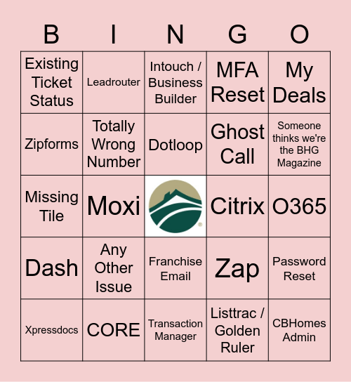 Application Bingo Card