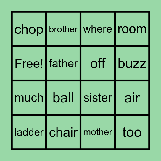 Term 2 Weeks 4/5 Spelling Words Bingo Card