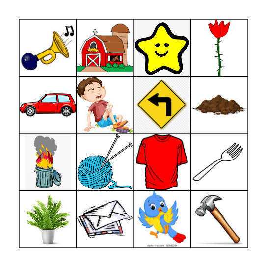 Vowels with R Bingo Card