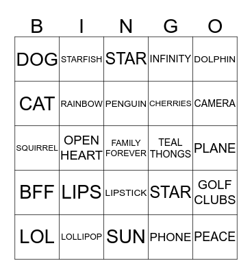 CHARM BINGO Card