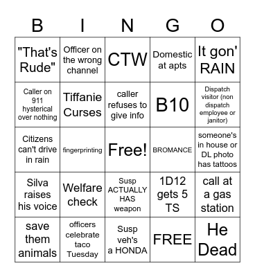 'SPATCH BINGO Card