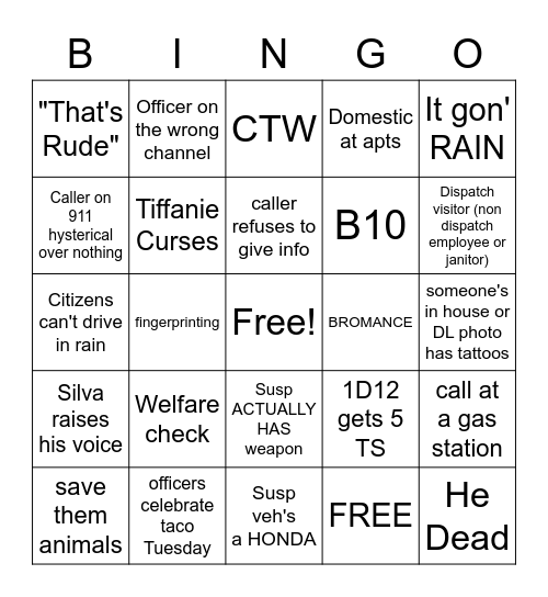 'SPATCH BINGO Card