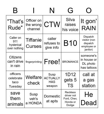 'SPATCH BINGO Card