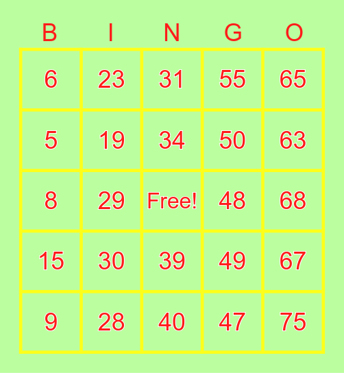 IHG BAYANIHAN Bingo Card