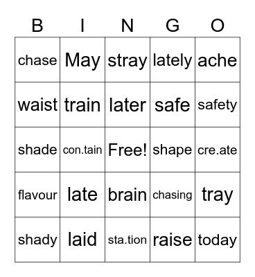 long a Bingo Card