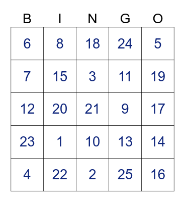 VM BINGO REUNION ! Bingo Card