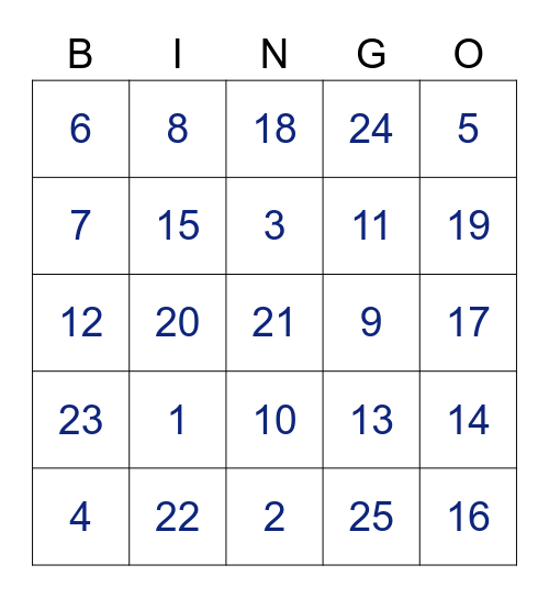 VM BINGO REUNION ! Bingo Card