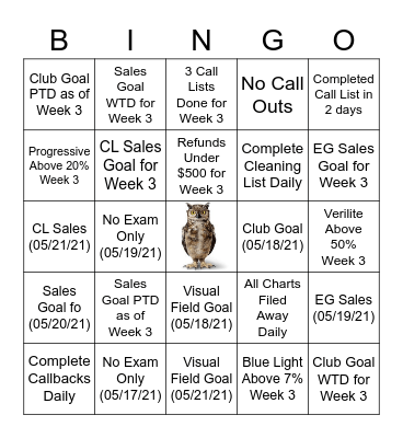 Period 5 BINGO Card