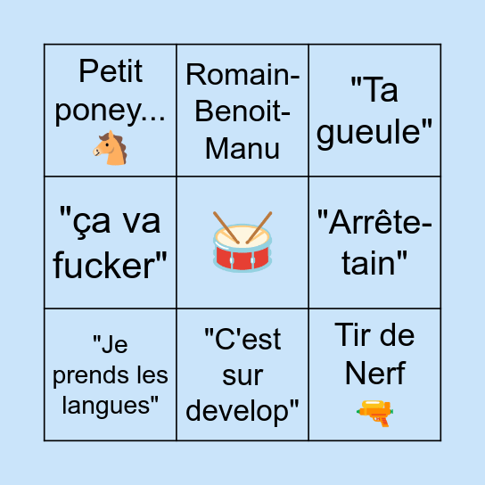 Afineo Bingo Card