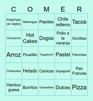 Pura Tragadera!!!! Bingo Card