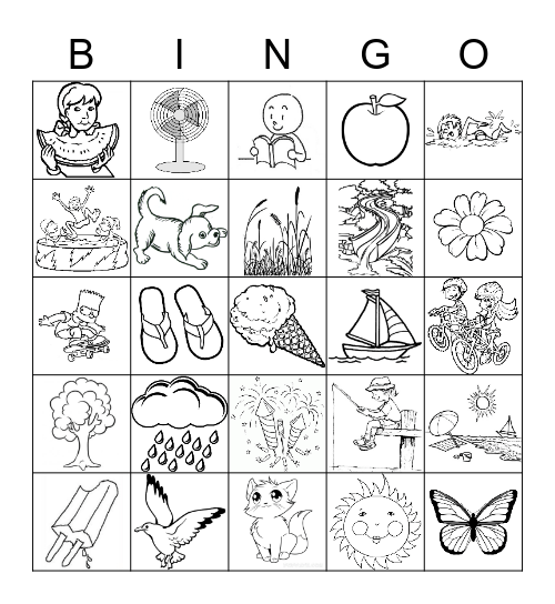 BINGO - Summer vacation! Bingo Card