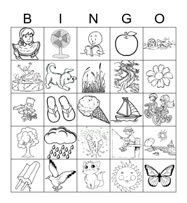 BINGO - Summer vacation! Bingo Card