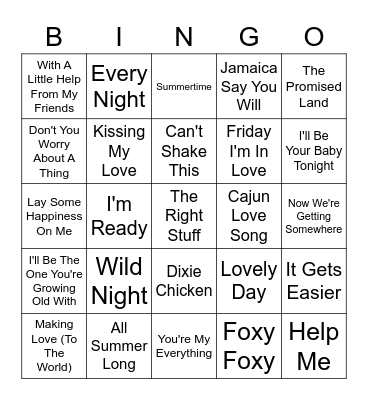 Vinyl Bingo – Get Happy Edition Bingo Card
