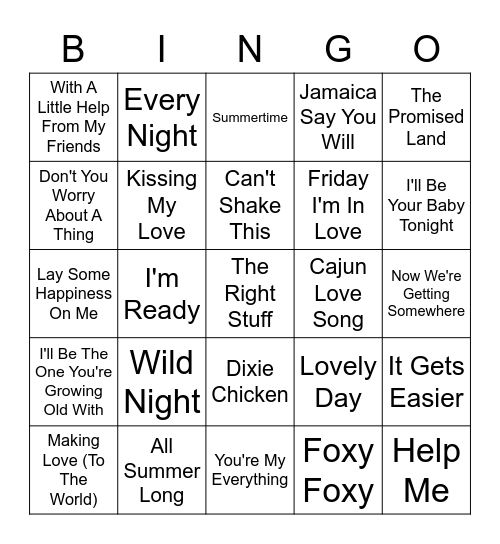 Vinyl Bingo – Get Happy Edition Bingo Card