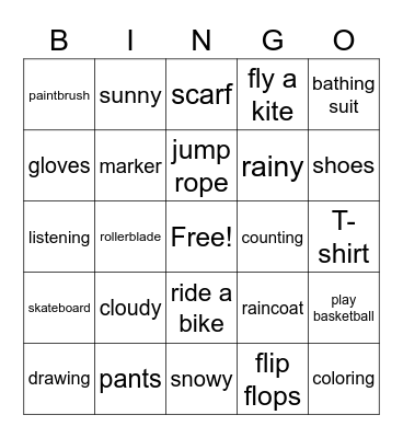 Review Bingo Card