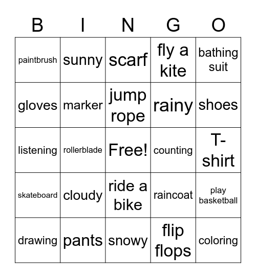Review Bingo Card