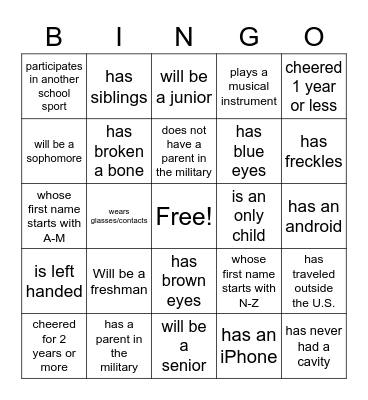 Find Someone Who... Bingo Card