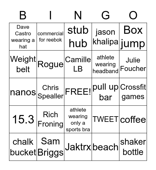 15.2 Bingo Card