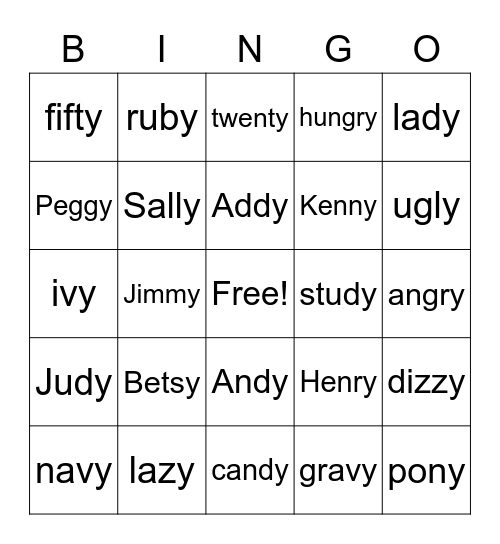 5.3 BINGO Card