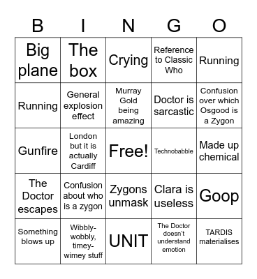 Bingon Invasion Bingo Card