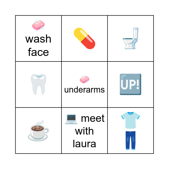 Tuesday Bingo Card