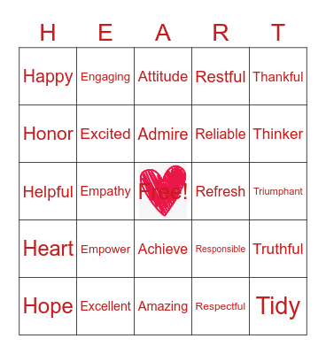 Heart Smart Bingo Card