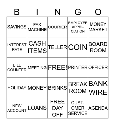 ESCATAWPA DAY OFF WITH PAY Bingo Card