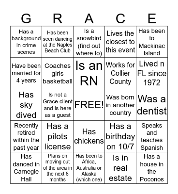 Who  ?  ?  ? Bingo Card