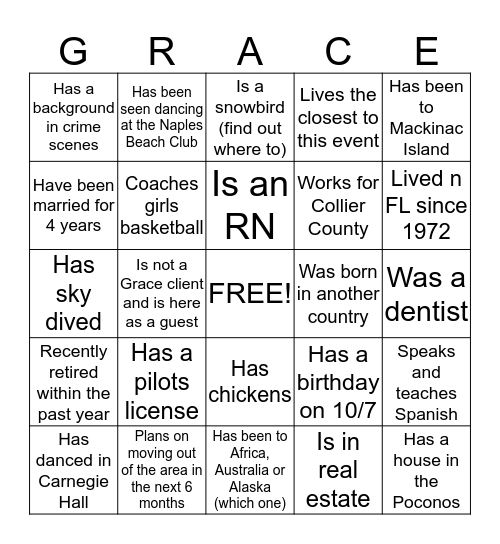 Who  ?  ?  ? Bingo Card