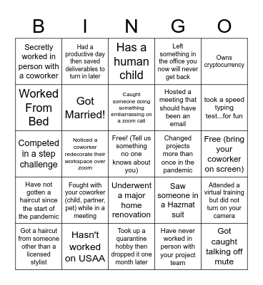 R&C Bingo Card