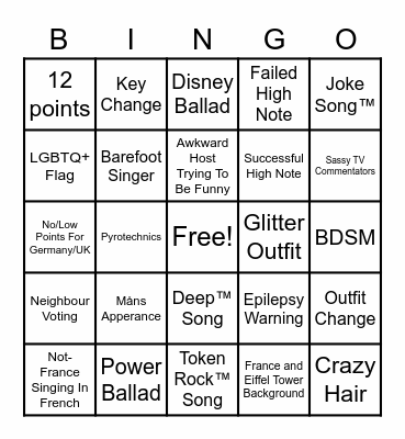 ESC BINGO Card