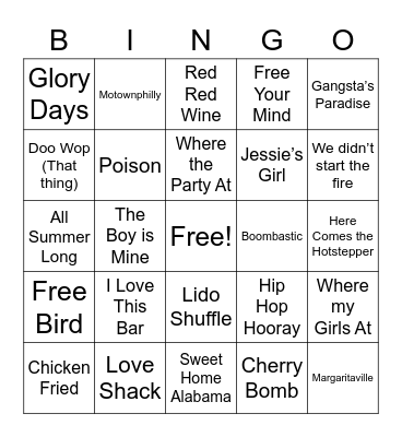 Summer BBQ Bingo Card