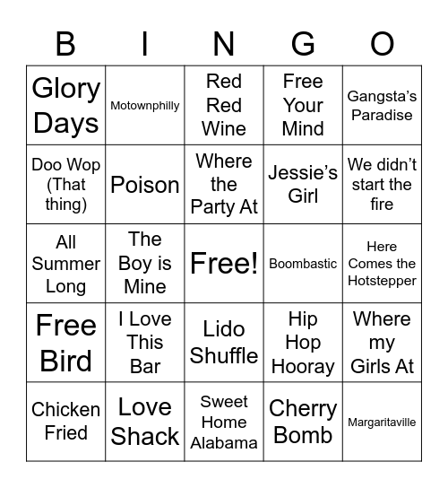 Summer BBQ Bingo Card